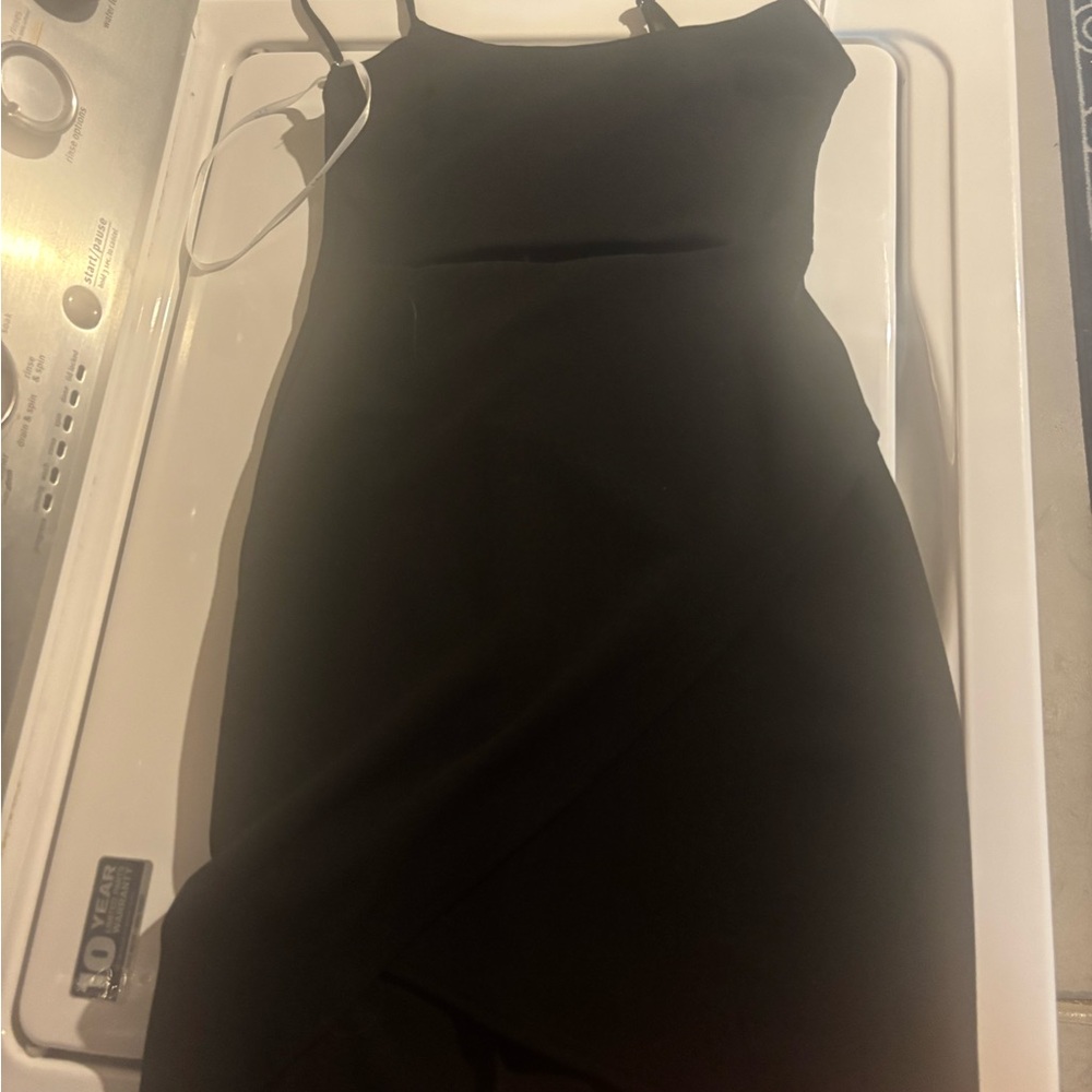 Lulu's Classic Black Strapless Dress